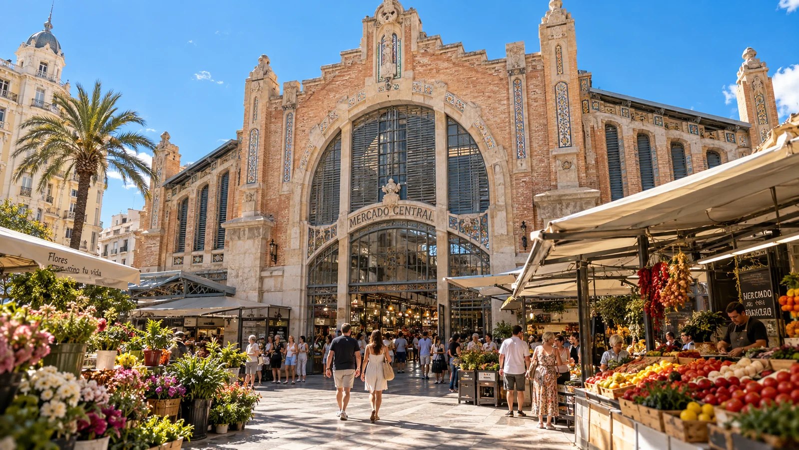 Wizualizacja AI: Mercado Central de Alicante — ilustracja redakcyjna