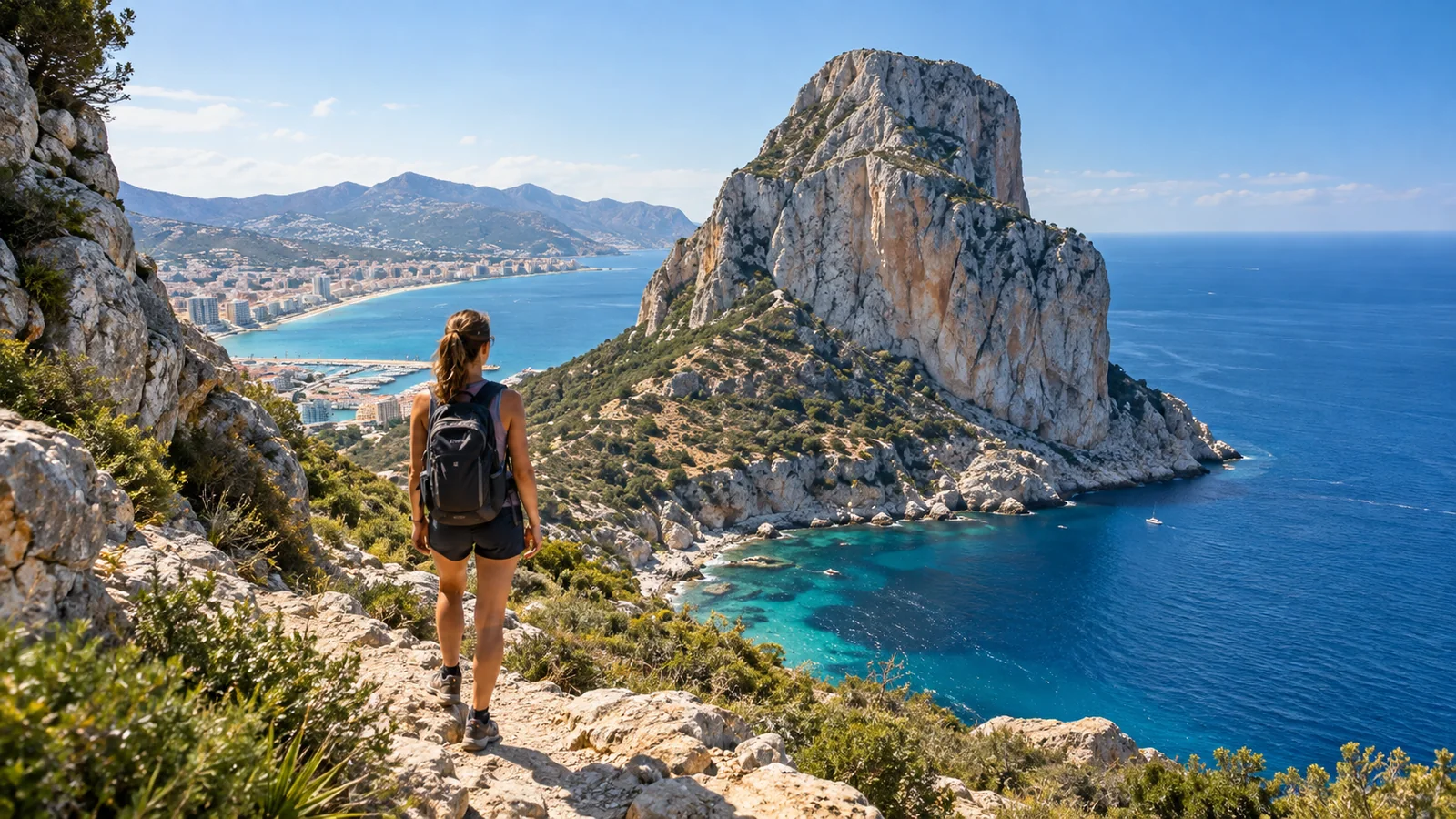 Wizualizacja AI: Peñón de Ifach — ilustracja redakcyjna