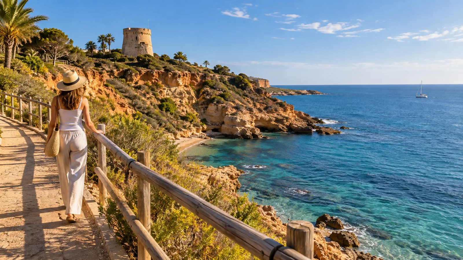Wizualizacja AI: Paseo de Cabo Roig — ilustracja redakcyjna